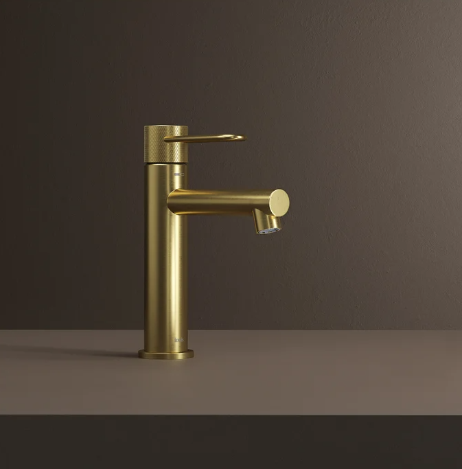 Смеситель для умывальника, матовое золото, Duna, IDDIS, DUNMG00i01