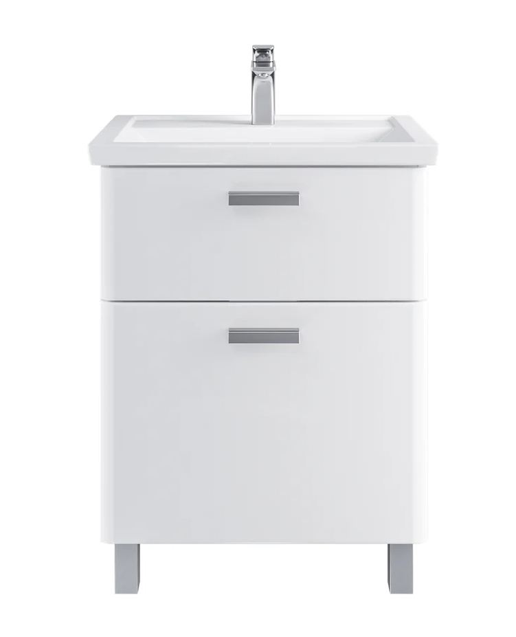 Тумба Gretta 60 напольная с умывальником Фостер 60 330.1-1.5.1.КФОС