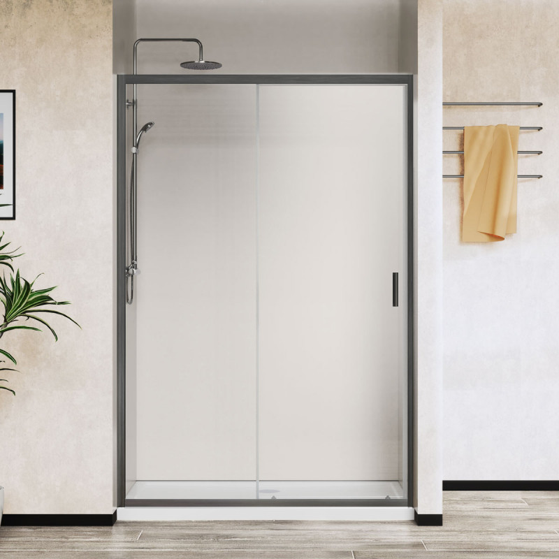 Душевая дверь City, 1100, VDS-5CT110CLGM вороненая сталь , стекло прозрачное Vincea (341400)