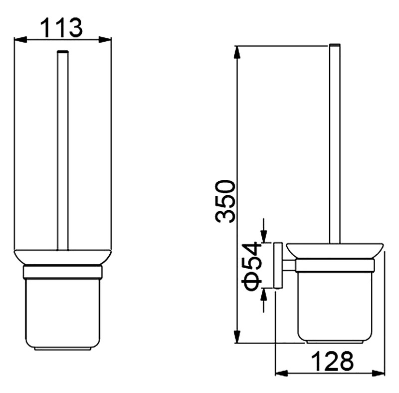Ёрш для туалета TIMO Saona 13061/17 brush gold