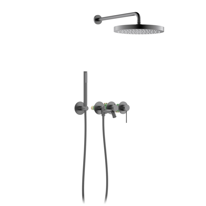 Душ. система SX-2348/18SM TIMO Saona черное золото (встроенная)