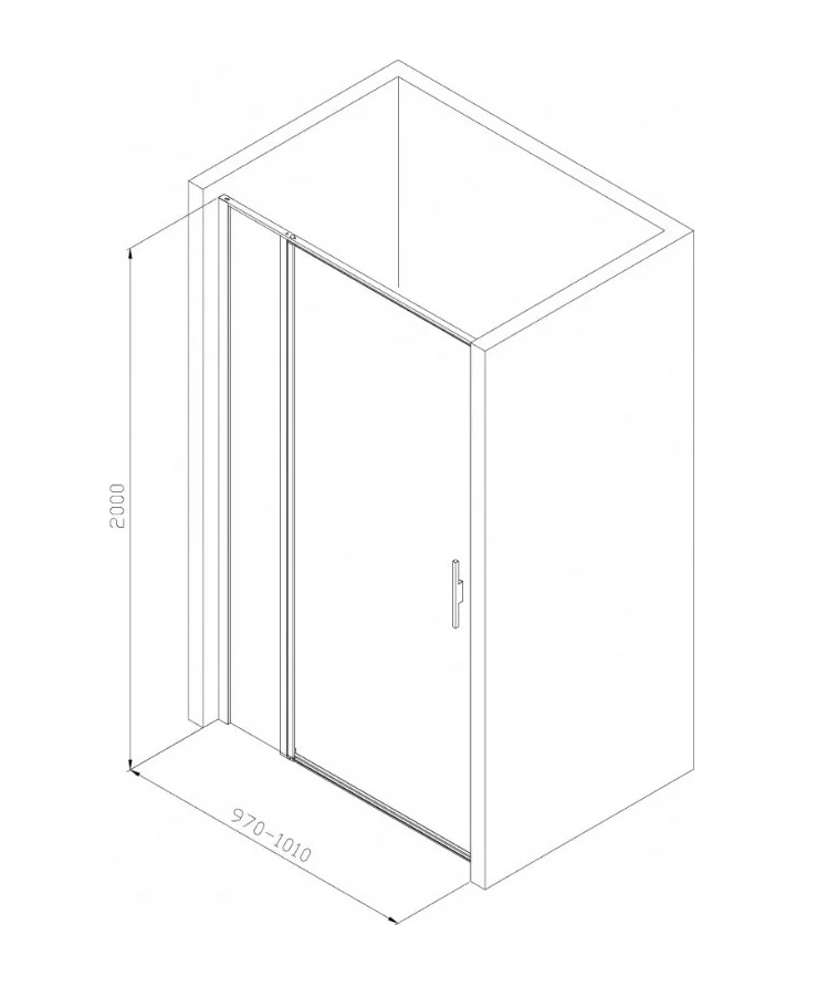 Бок.стекло 900мм стекло Optiwhite, Easyclean, 3.31018.BBA PRIORITY, черн.браш.алюм (256526)