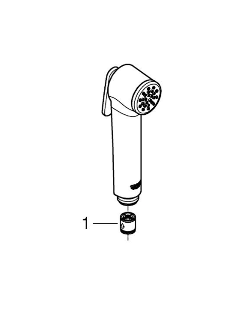 Лейка гигиеническая GROHE Tempesta-F 36, хром (26506000)